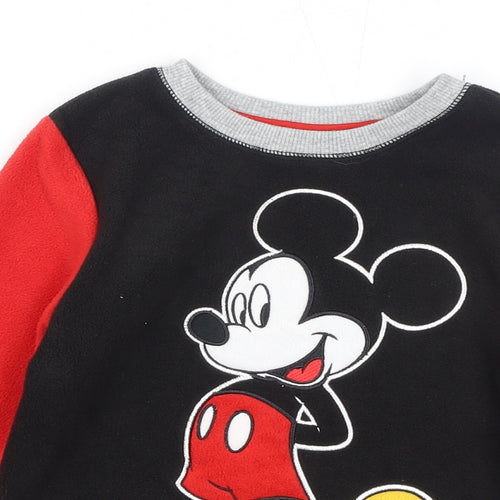 Disney Boys Black Polyester Pullover Sweatshirt Size 4 Years Pullover - Mickey Mouse