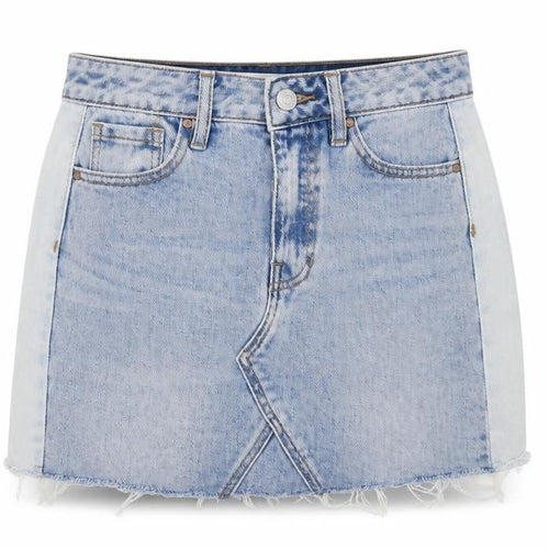 PacSun Womens Blue Cotton Mini Skirt Size 24 in Zip