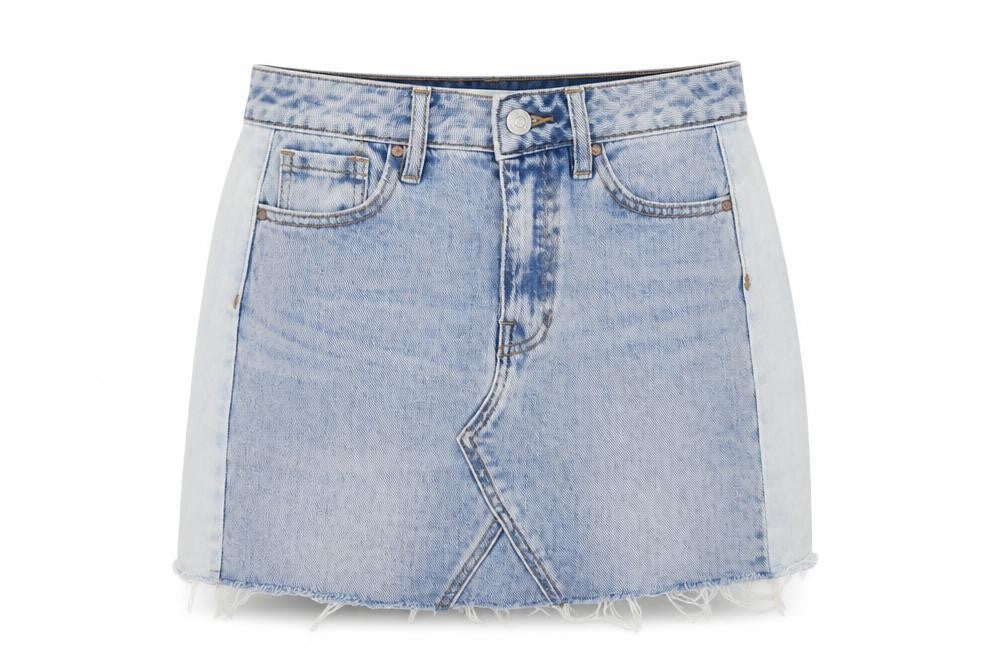 PacSun Womens Blue Cotton Mini Skirt Size 24 in Zip