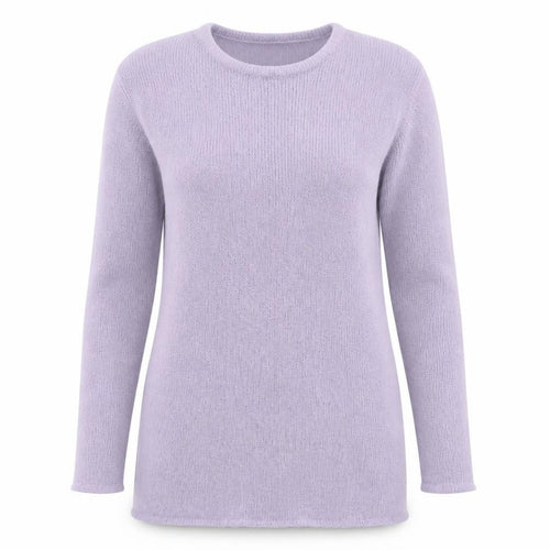 Joie De Vivre Womens Purple Round Neck Acrylic Pullover Jumper Size M