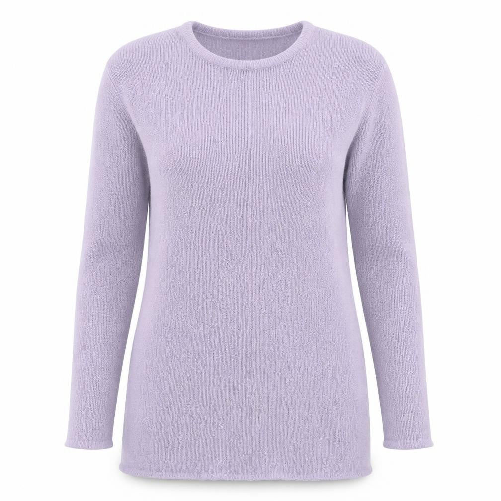 Joie De Vivre Womens Purple Round Neck Acrylic Pullover Jumper Size M