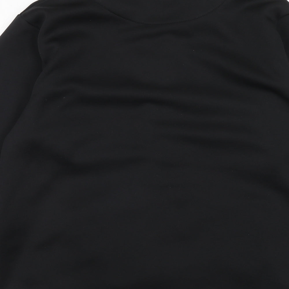 Alexandra Mens Black Polyester Full Zip Sweatshirt Size M Zip