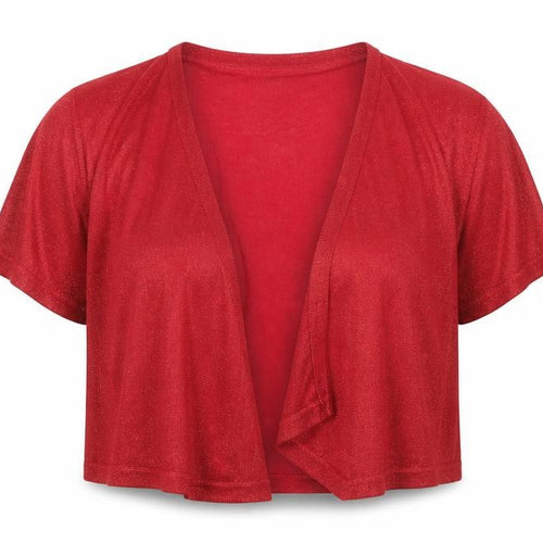 M&Co Womens Red V-Neck Viscose Shrug Jumper Size L