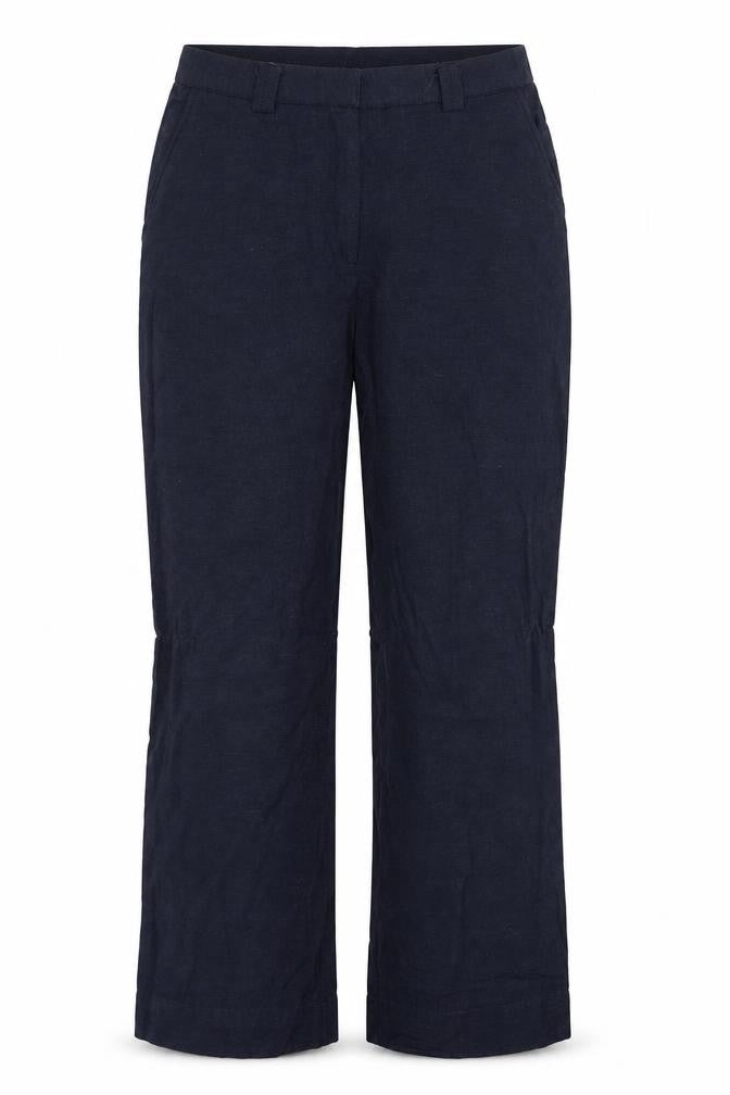 Joanna Hope Womens Blue Viscose Trousers Size 12 Regular Hook & Eye