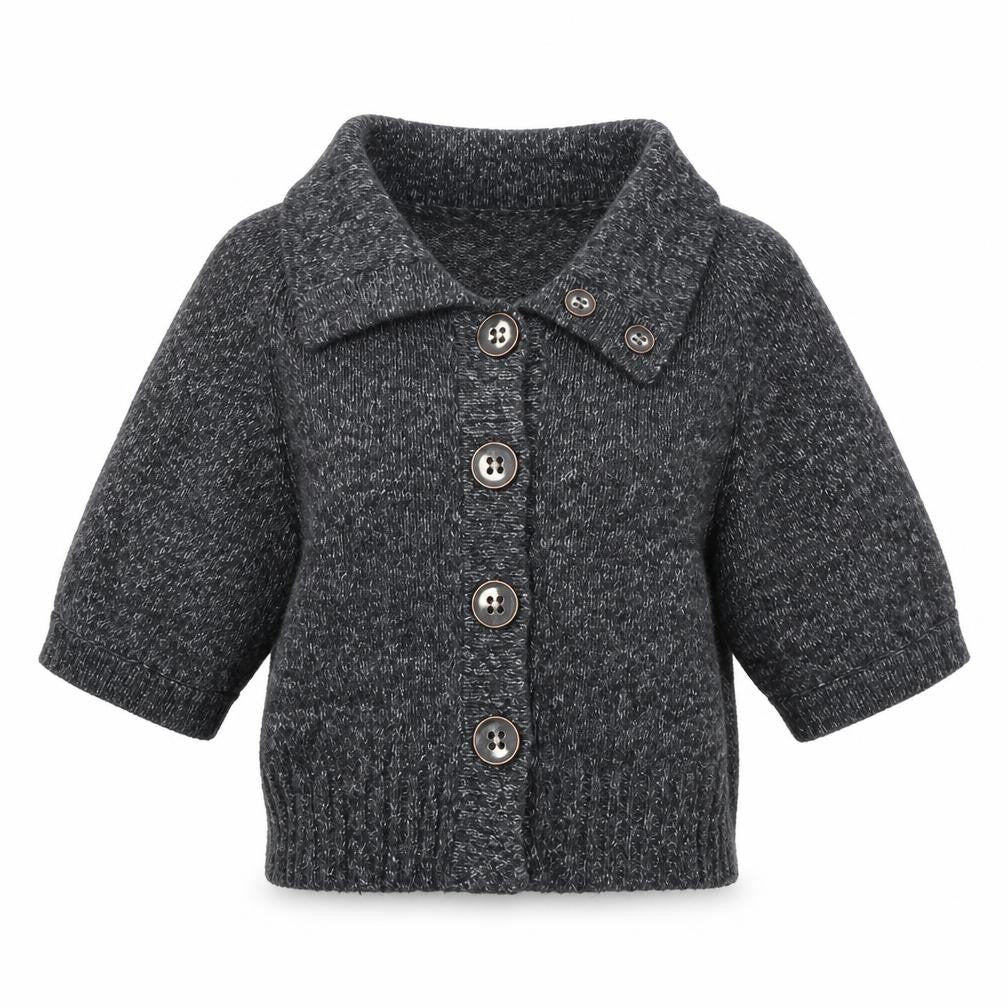 Stephen Y Womens Grey Collared Acrylic Cardigan Jumper Size M - Size M-L