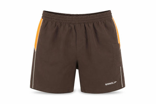 Speedo Boys Brown Colourblock Polyester Sweat Shorts Size L Regular