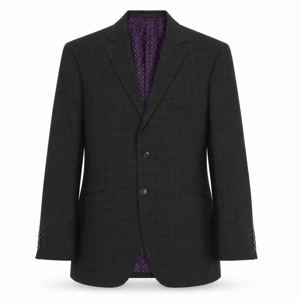 Marks and Spencer Mens Grey Striped Polyacrylate Fibre Jacket Suit Jacket Size 40 Regular