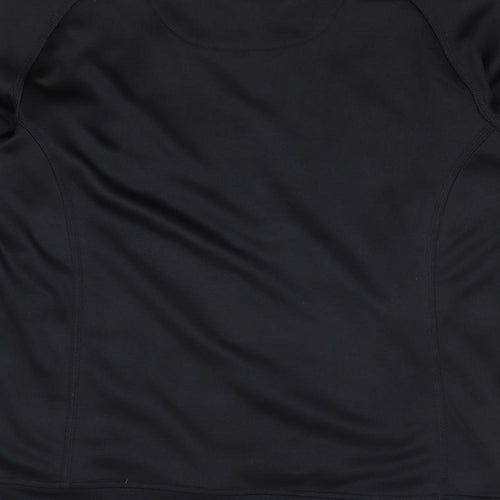 Aiuir Mens Black Polyester Full Zip Sweatshirt Size M Zip - Logo