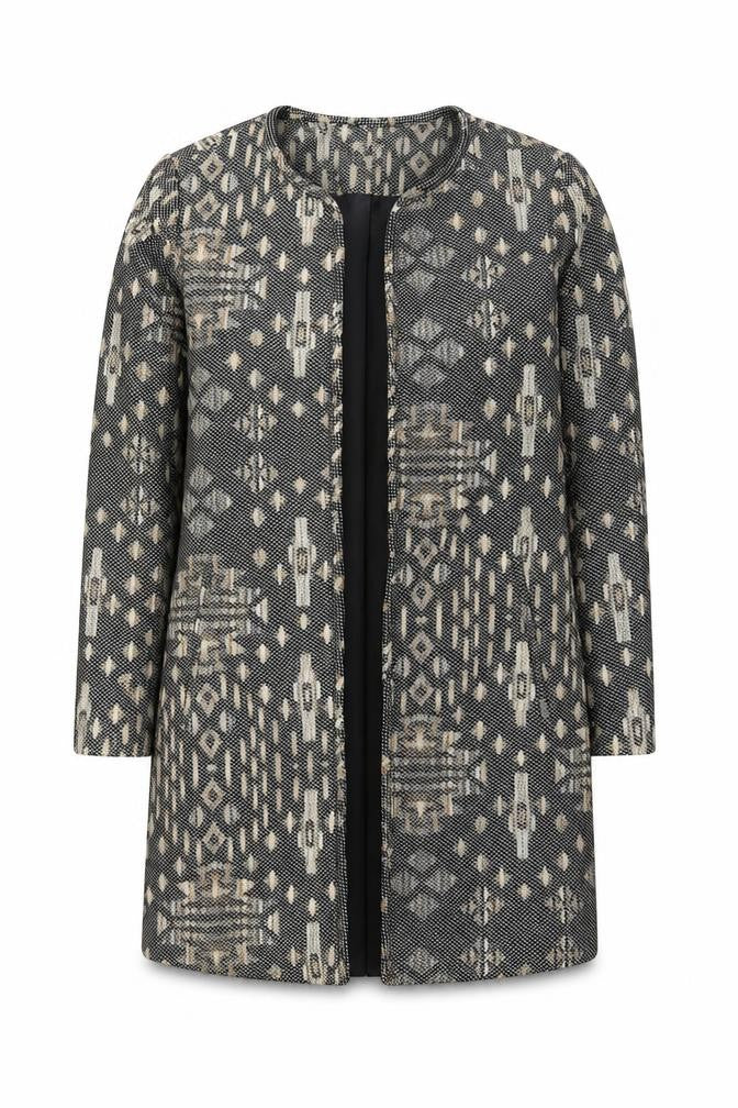 H&M Womens Black Geometric Jacket Size 8