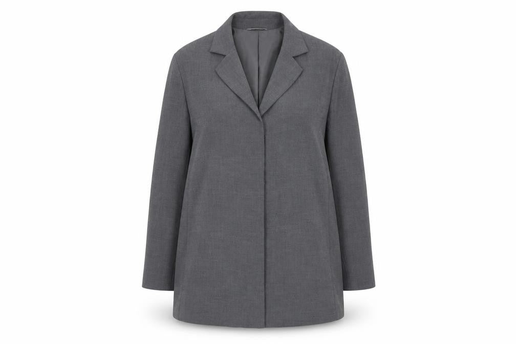Marks & Spencer Womens Grey Polyester Jacket Blazer Size 16