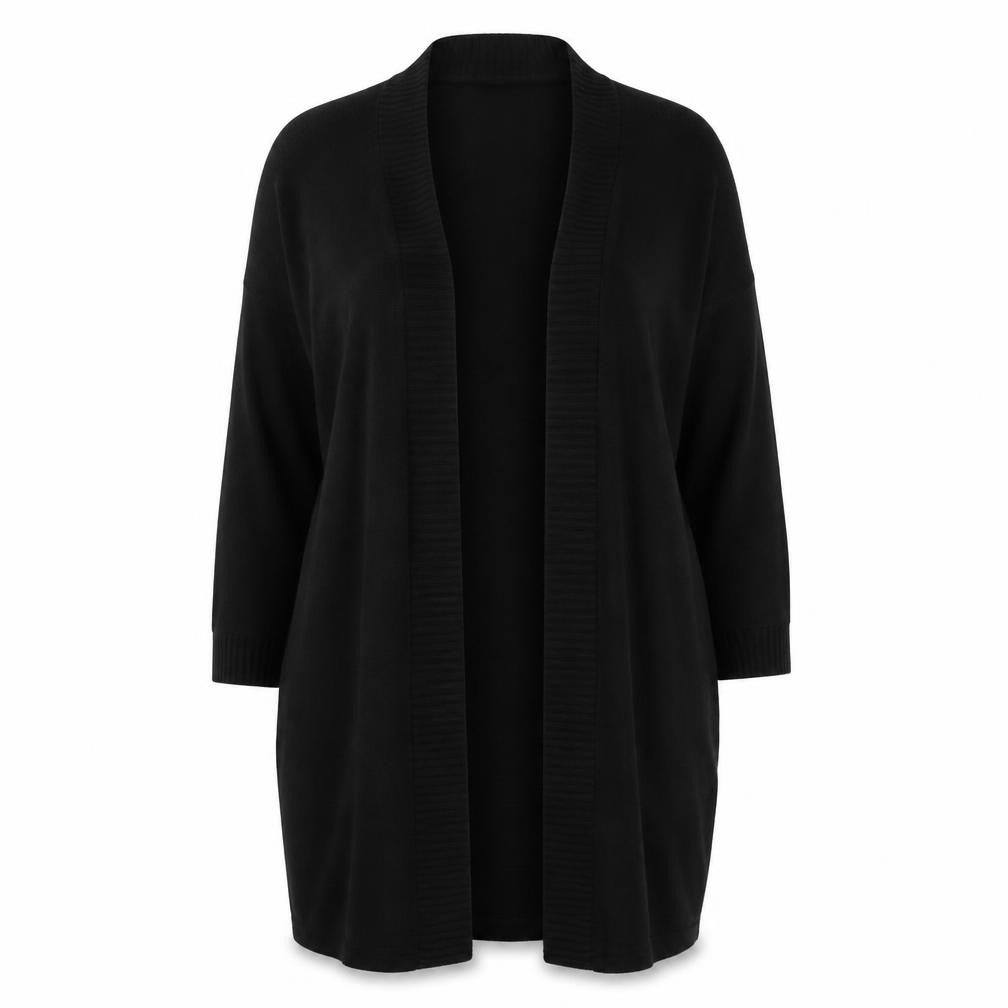 Louche Womens Black V-Neck Polyester Cardigan Jumper Size S - Size S/M