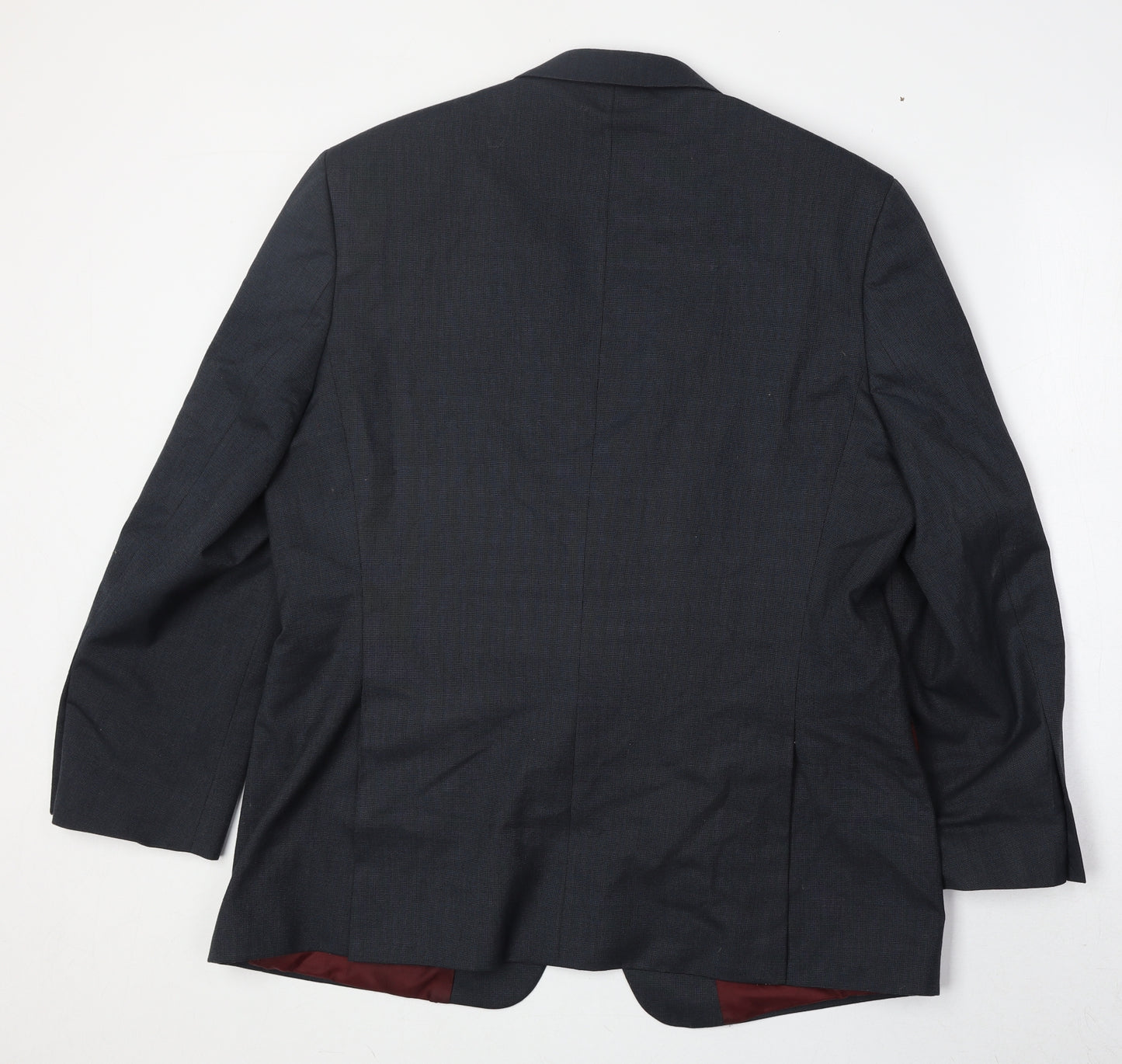 BHS Mens Blue Polyester Jacket Suit Jacket Size 42 Regular