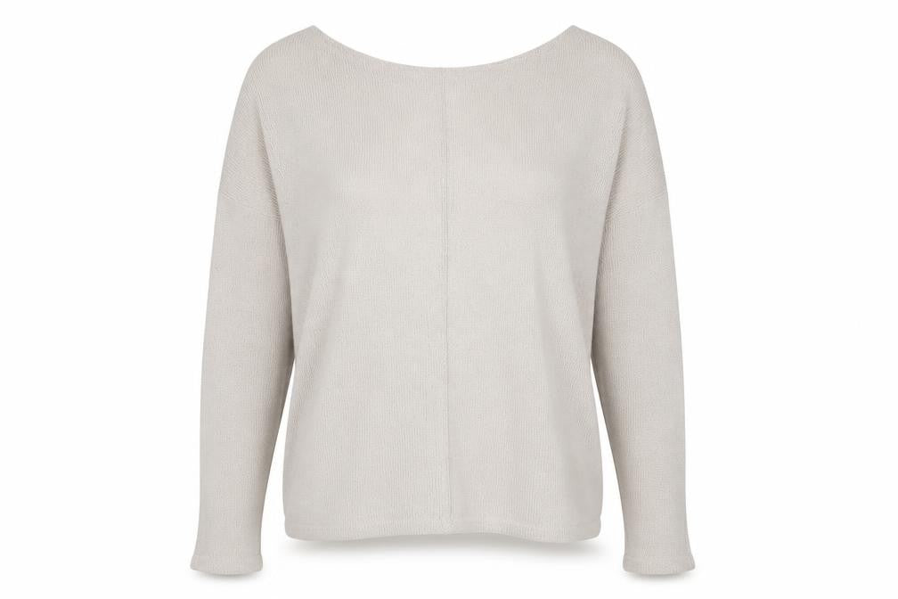 H&M Womens Beige Round Neck Polyester Pullover Jumper Size M - Open Back