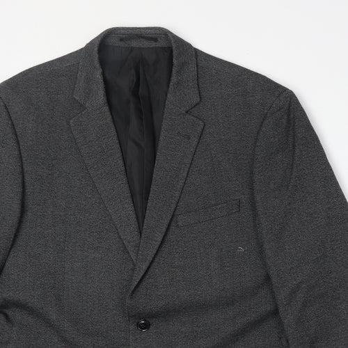 Charlton Gray Mens Grey Polyester Jacket Suit Jacket Size 44 Regular
