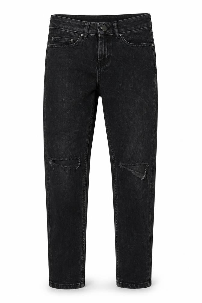 ASOS Womens Black Cotton Straight Jeans Size 26 in Regular Zip