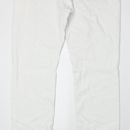 Uniqlo Womens White Cotton Skinny Jeans Size 35 in Regular Zip
