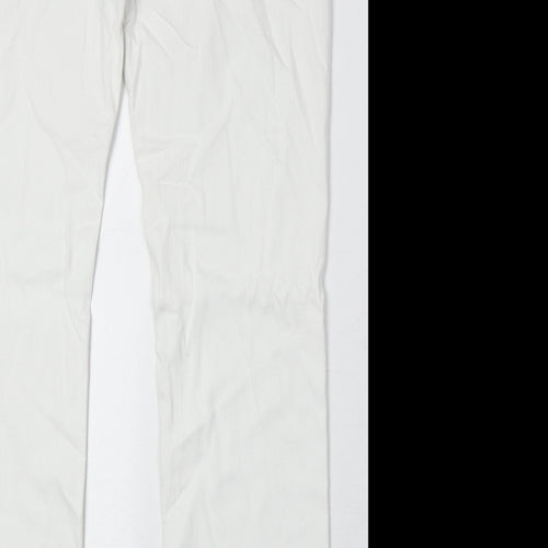 Uniqlo Womens White Cotton Skinny Jeans Size 35 in Regular Zip