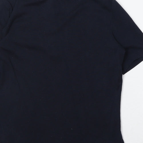 Canada Mens Blue 100% Cotton Polo Size S Collared Button