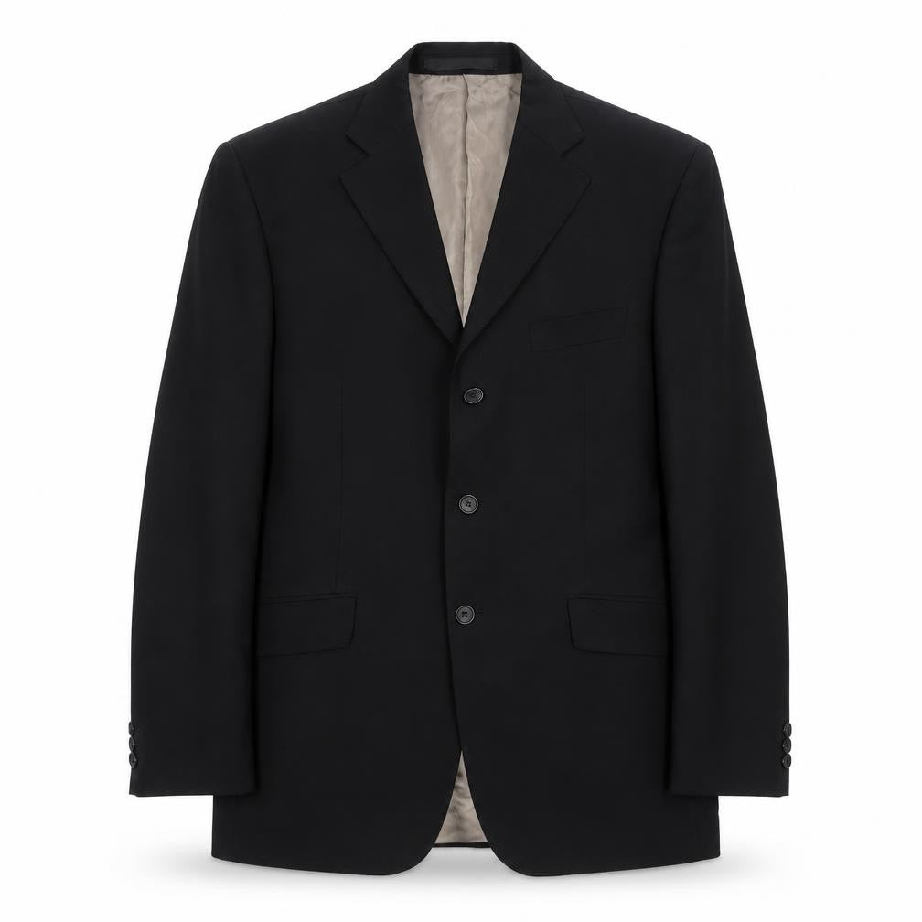 Marks & Spencer Mens Black Polyester Jacket Suit Jacket Size 40 Regular