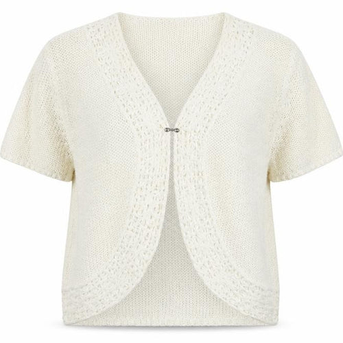 Casamia Womens White V-Neck Acrylic Cardigan Jumper Size S