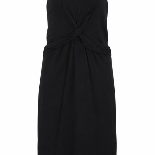 New Look Womens Black Viscose Tank Dress Size 10 V-Neck Pullover