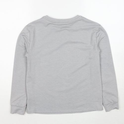 Marks and Spencer Womens Grey Cotton Pullover Sweatshirt Size 6 - Sequins