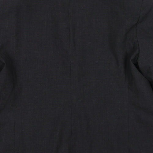 Simon Jersey Womens Grey Polyester Jacket Suit Jacket Size 16 Button