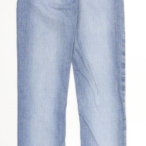 Patrol Womens Blue Cotton Straight Jeans Size 24 in L30 in Regular Zip