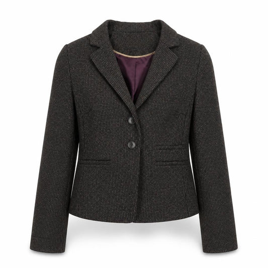 Front view of New Look women’s brown polyester jacket blazer, size UK 8