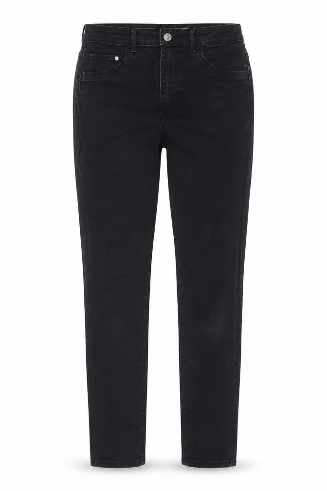H&M Womens Black Cotton Straight Jeans Size 28 in Regular Zip