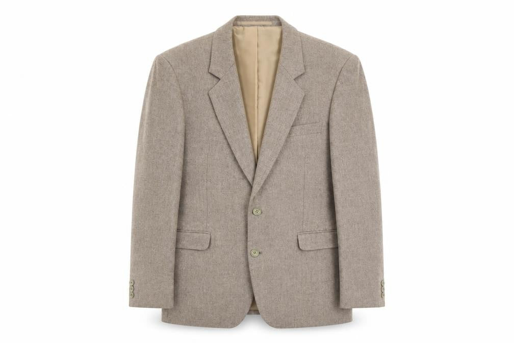 Falconry Mens Beige Wool Jacket Suit Jacket Size M Regular
