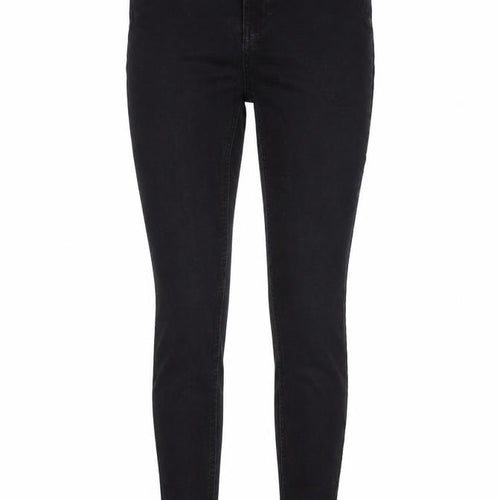 Dunnes Stores Womens Black Cotton Skinny Jeans Size 10 Regular Zip