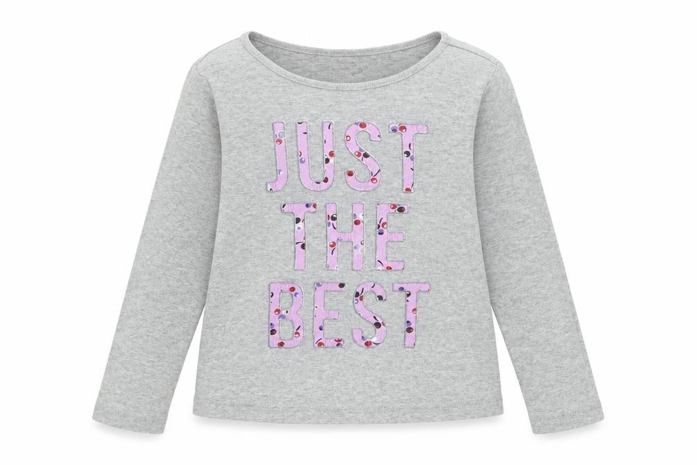 Gap Girls Grey 100% Cotton Basic T-Shirt Size 4 Years Round Neck Pullover - Just The Best