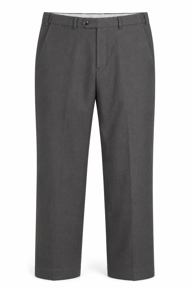 Marks and Spencer Mens Grey Polyester Dress Pants Trousers Size 32 in Regular Zip