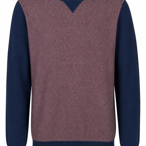 Burton Mens Blue Round Neck Geometric Cotton Pullover Jumper Size M Long Sleeve