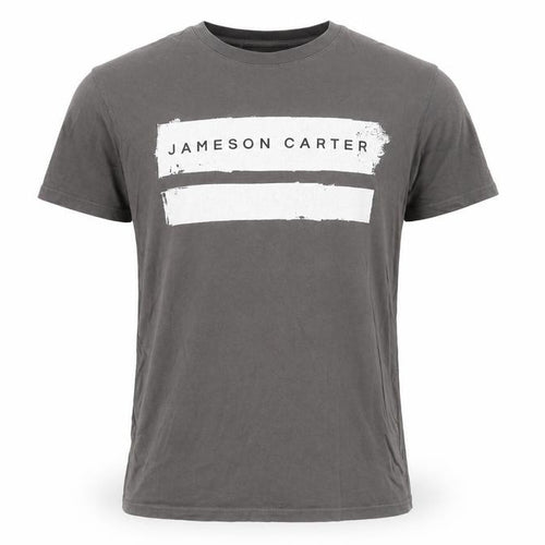 Jameson Carter Mens Grey Cotton T-Shirt Size S Round Neck