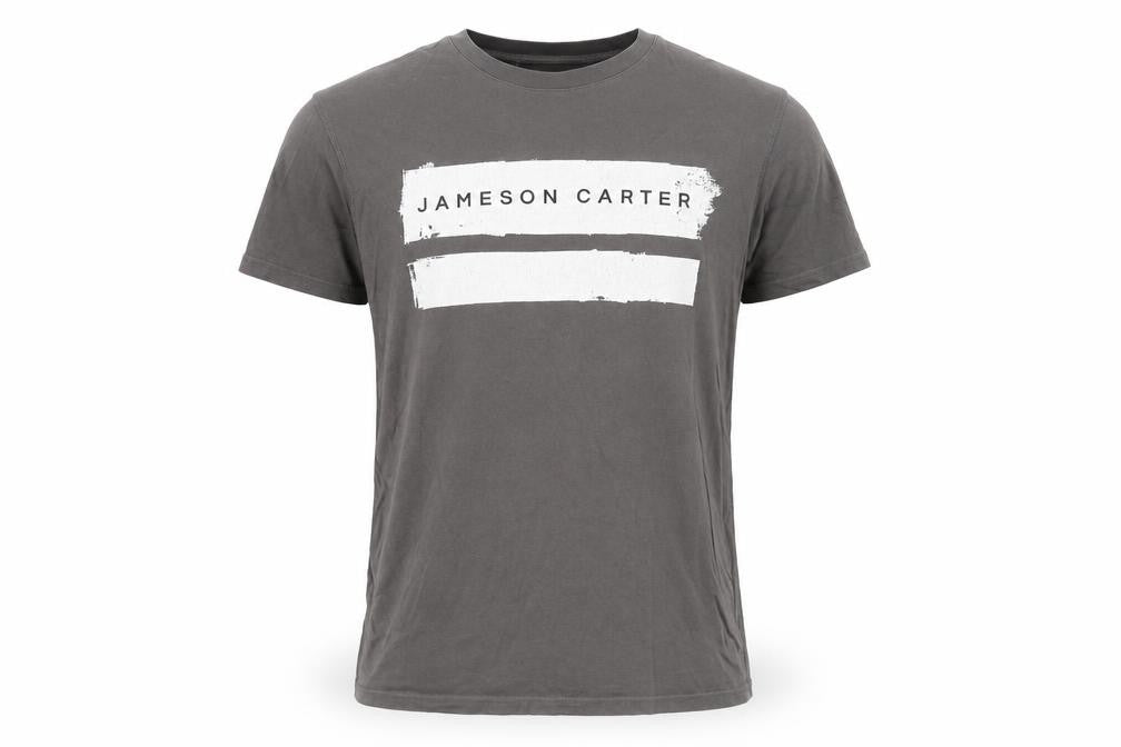Jameson Carter Mens Grey Cotton T-Shirt Size S Round Neck