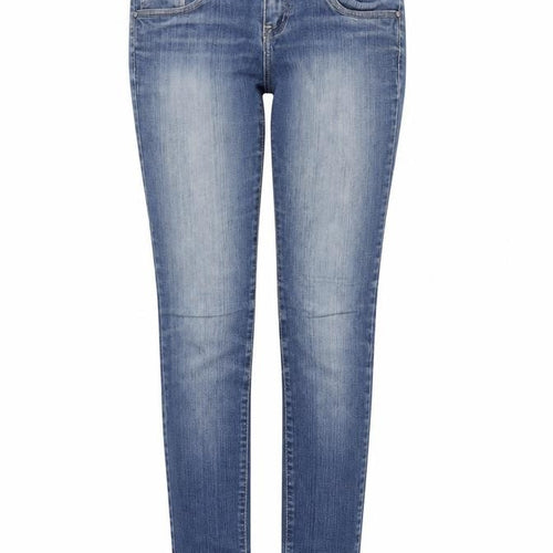 kess miss Womens Blue Cotton Skinny Jeans Size S Regular Zip