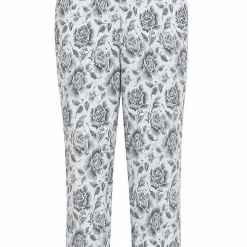oktavia Womens Grey Floral Cotton Straight Jeans Size 12 Regular Zip