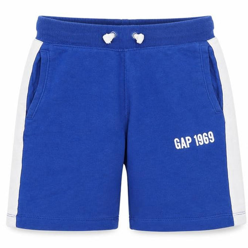 Gap Boys Blue Cotton Sweat Shorts Size S Regular Drawstring