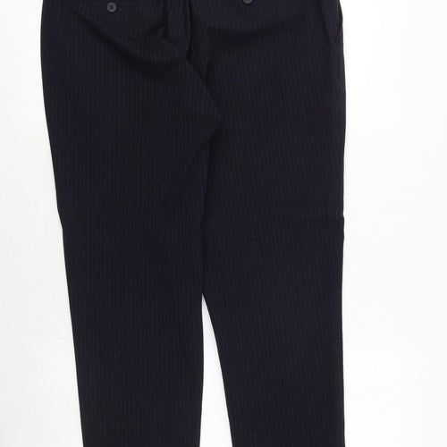 Zara Mens Blue Polyester 2 Piece Suit Trousers Size L Regular Zip