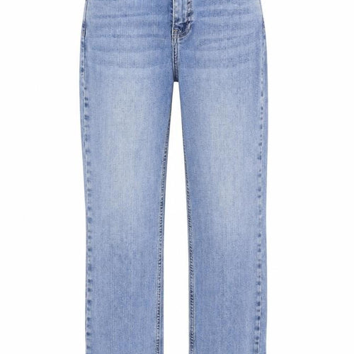 Topshop Womens Blue Cotton Straight Jeans Size 26 in Regular Zip