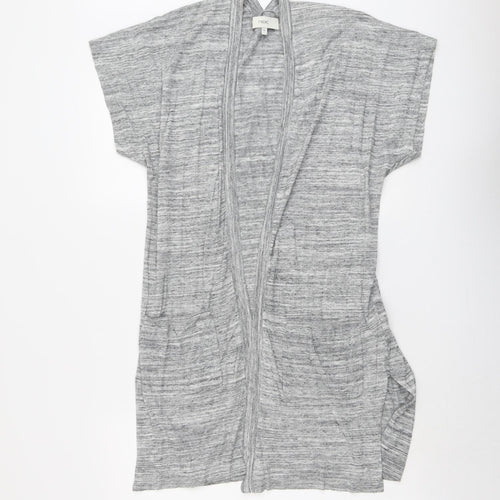 NEXT Womens Grey V-Neck Cotton Cardigan Jumper Size 10