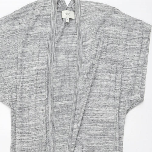 NEXT Womens Grey V-Neck Cotton Cardigan Jumper Size 10