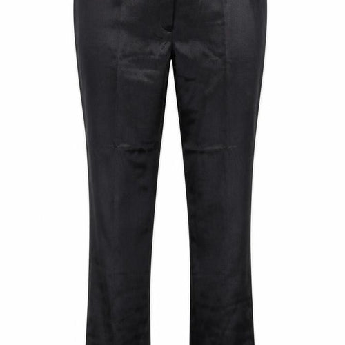 Momu Womens Black Cotton Trousers Size 12 Regular Zip