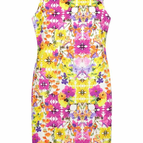 Body Flirt Womens Multicoloured Floral Polyester Pencil Dress Size S Boat Neck Pullover