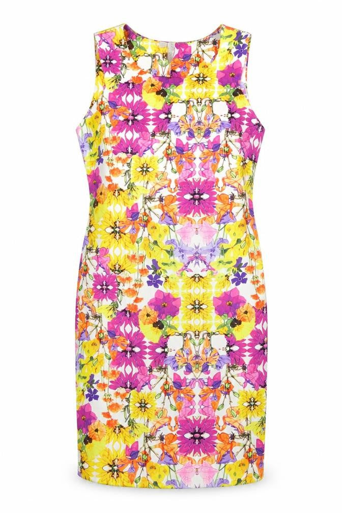 Body Flirt Womens Multicoloured Floral Polyester Pencil Dress Size S Boat Neck Pullover