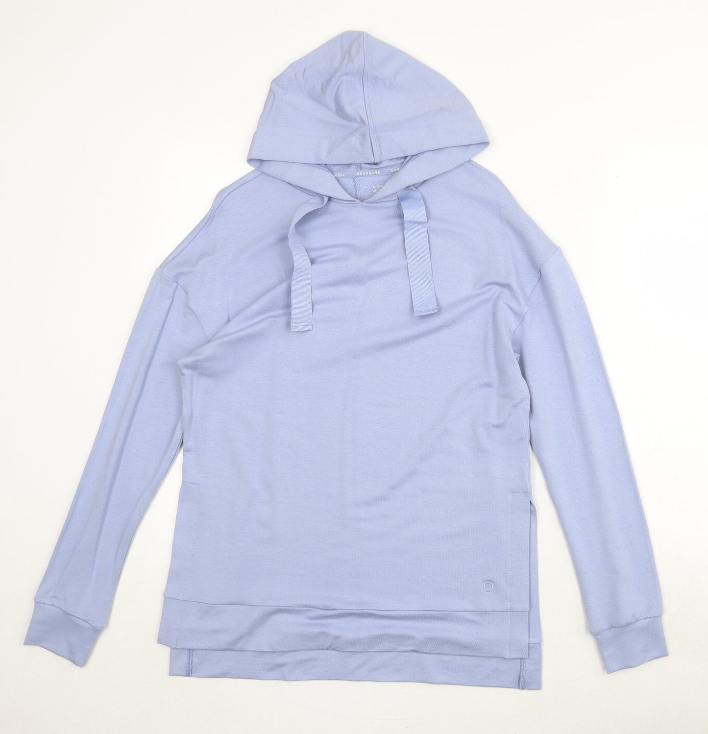 GOODMOVE Womens Blue Modal Pullover Hoodie Size 8 Pullover