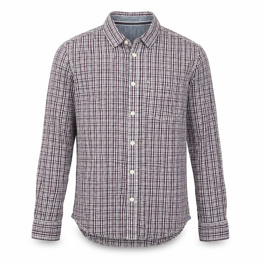 St George Mens Grey Plaid Cotton Button-Up Size S Collared Button