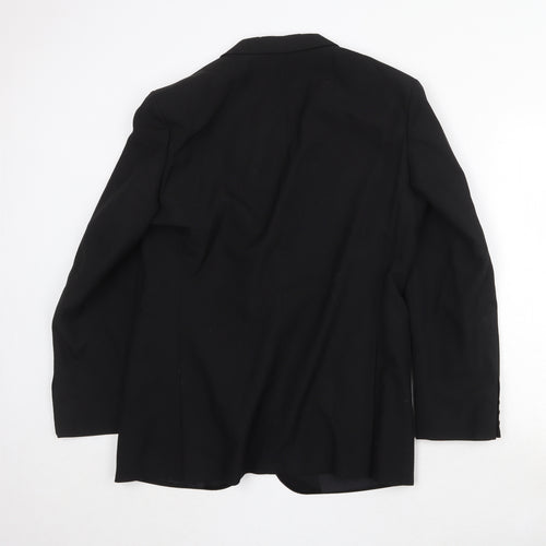 Simon Mens Black Wool Tuxedo Suit Jacket Size 40 Regular